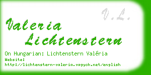 valeria lichtenstern business card