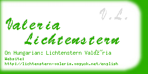 valeria lichtenstern business card